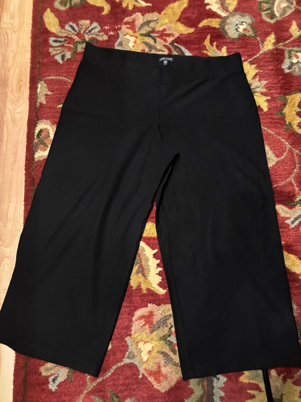 Eileen Fisher Black Wide-Leg Trousers